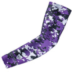 Stromguard Compression Sports Arm Sleeve Digital Camo Baseball Football Basketball - (One Arm Sleeve) (Youth Large, #8 - Purple-