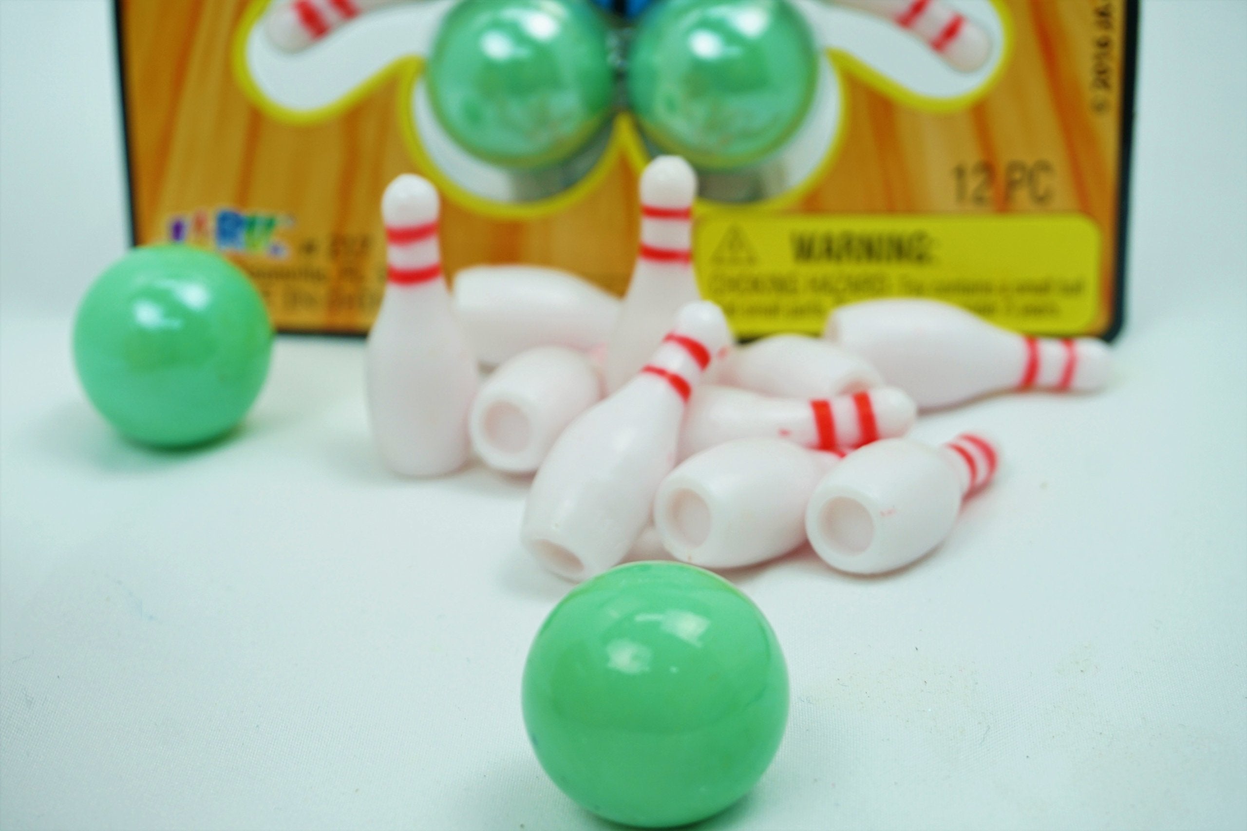 Ja-Ru Mini Bowling Toys (2 Set) Miniature Bowling Pins & Bowling Ball For Kids & Adults. Small Tabletop Games & Office Desktop T