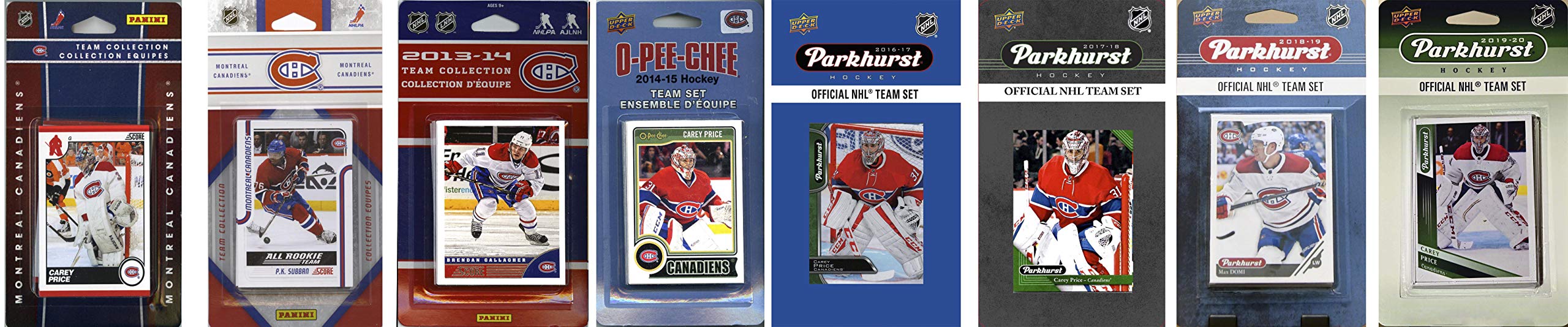 Nhl Montreal Canadiens 8 Different Licensed Trading Card Team Sets