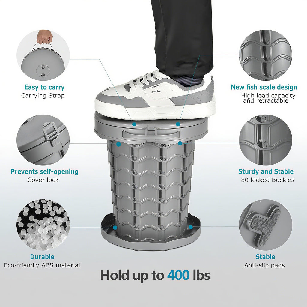 Kpr Upgrade Retractable Portable Toilet Camping Toilet Lightweight And Height Adjustable Folding Travel Toilet Portable Potty Fo