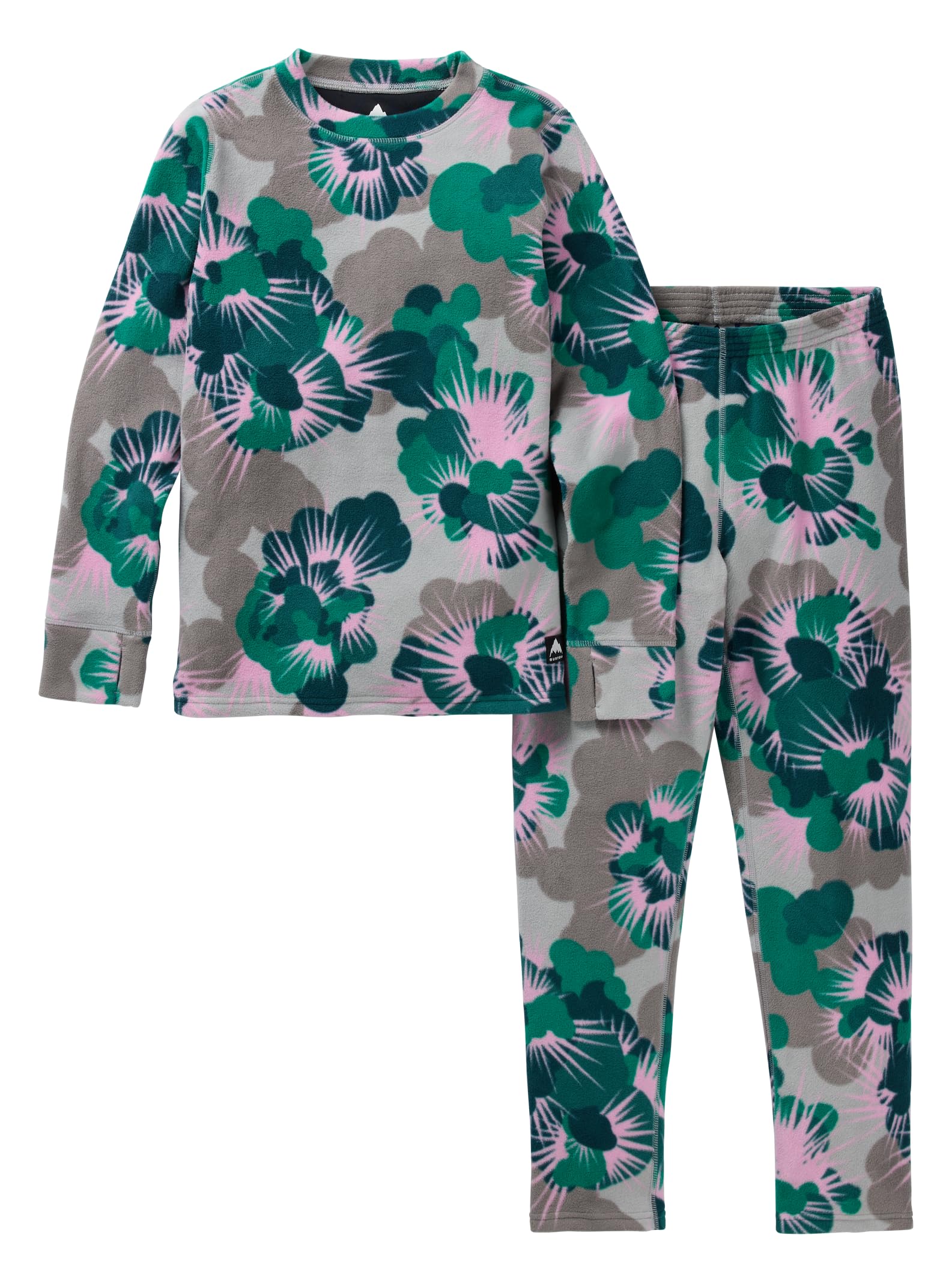 Burton Kids' Fleece Base Layer Set, Explosion Print, S