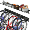 TORACK Bike Storage Rack with Shelf, 6 Bikes Hangers for Garage, Space Saving Bike Rack Wall Mount, Holds Up to 600 LBS
