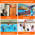 Indoor Basketball Hoop For Kids Adults, Mini Basketball Hoop For Door & Wall With 4 Balls Room Basketball Hoop Over The Door Min
