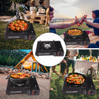 Vivicreate 8500 Btu Portable Butane Gas Stove For Camping Cooking Outdoor, Lightweight Portable Stove Burner With Auto Ignition,