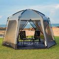 Kingcamp Screen Tent, Camping Tent For 6-8 Person 12' X 12' Portable Screen House Room With Detachable Sunshade For Camping, Gar