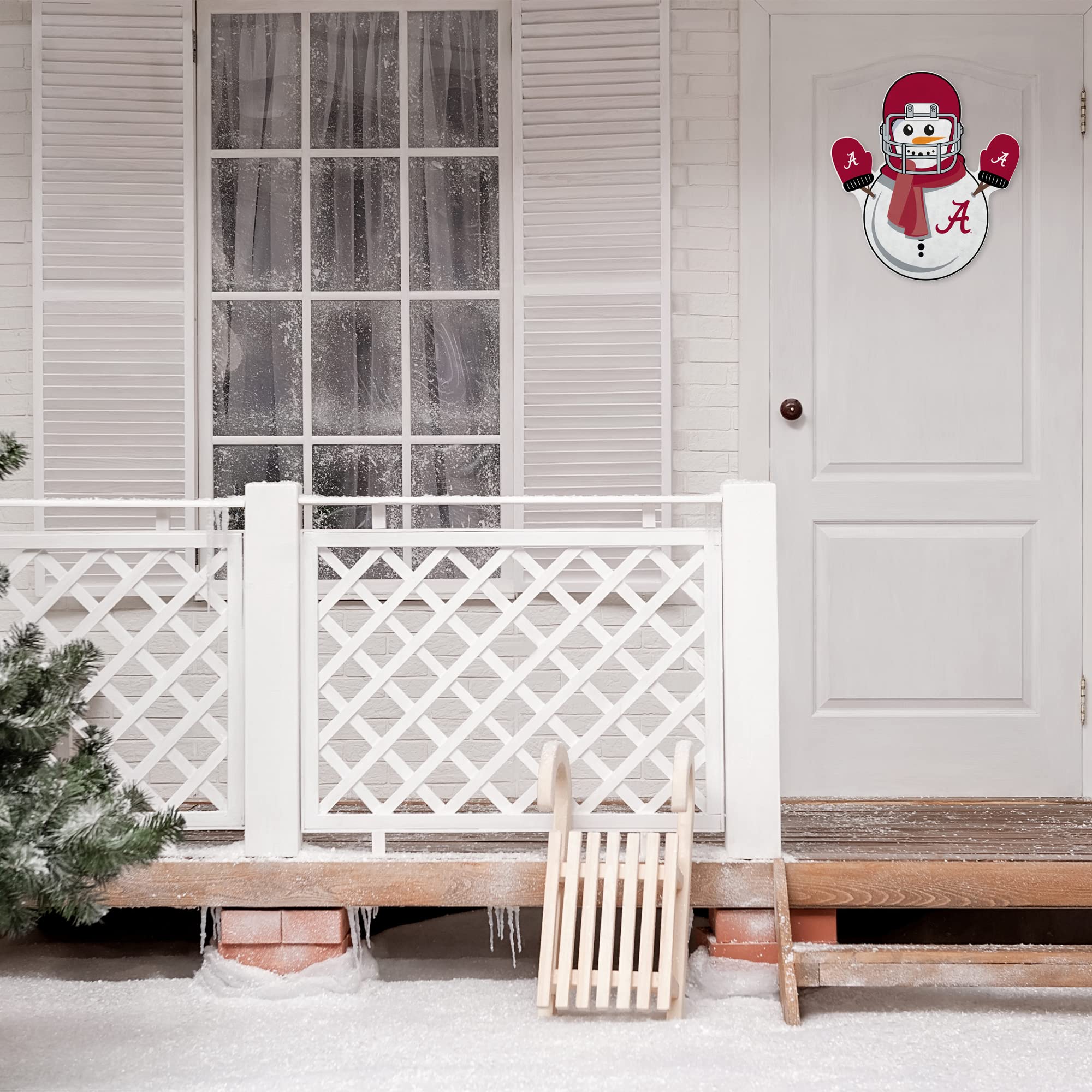 Rico Industries Ncaa Alabama Crimson Tide Snowman Shape Cut Pennant - Home And Living Room D  Cor - Soft Felt Ez To Hang
