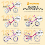 Royalbaby Princess Girl Children'S Bicycle Outdoor Ride-On Bike With Kickstand, Adjustable Seat, And Basket, 20 Inch, Bunny/Fuch