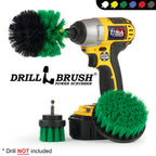 Drillbrush Green Kitchen Cleaning Drill Brushes - Stainless Steel Sink Cleaner/Copper Sink Cleaner - Electric Stove Cleaner/Gas