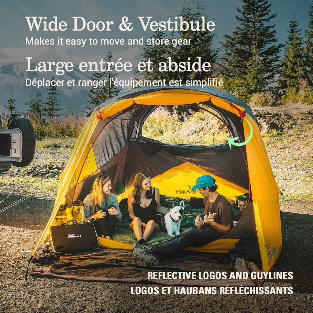 Coleman Backpacking Tent - Weathertec Plus System, Star View Window, Wide Door And Vestibule, 12 Lbs