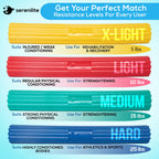Serenilite 2-Pack Flexible Resistance Bar For Physical Therapy & Tennis Elbow Relief, Hand Therapy Equipment & Wrist Exerciser S