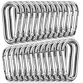 Sturme 2'' Aluminum D Ring Carabiners Clip D Shape Spring Loaded Gate Small Keychain Carabiner Clip Set For Outdoor Camping Mini