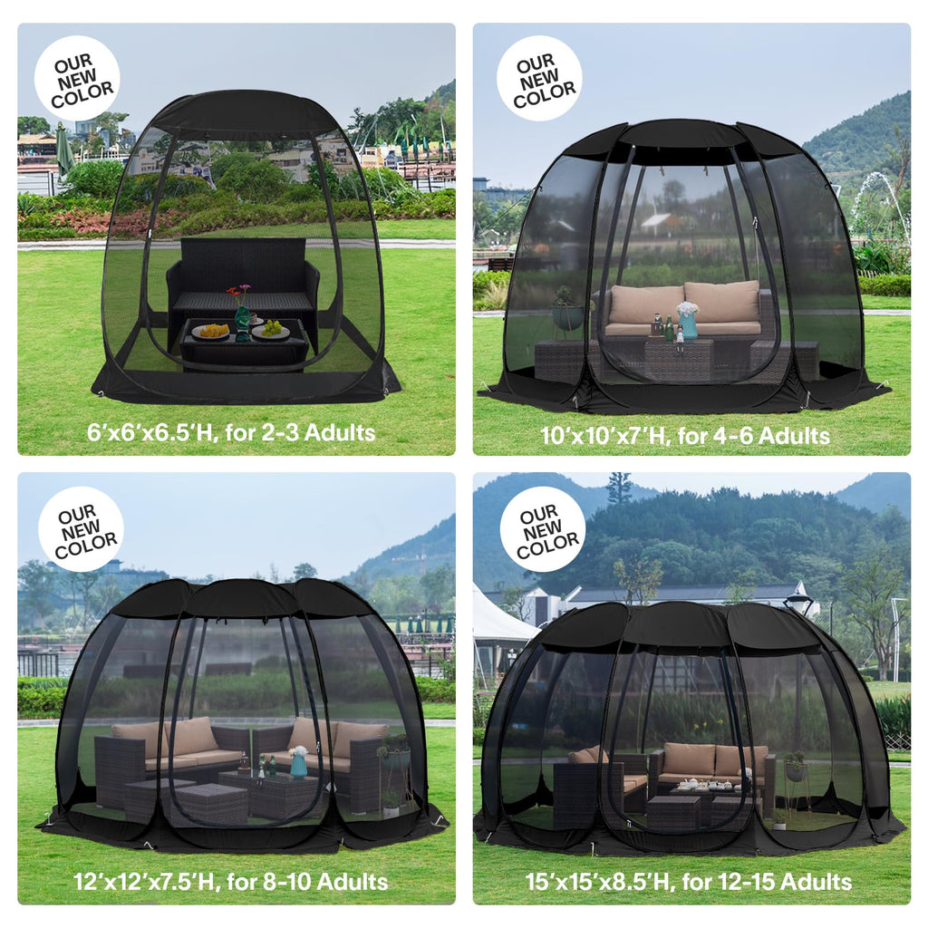 Alvantor Pop Up Screen House, Outdoor Mosquito Mesh Tent With Uv Resistant, Pop Up Canopy Easy Up, Foldable Screen Room For Camp