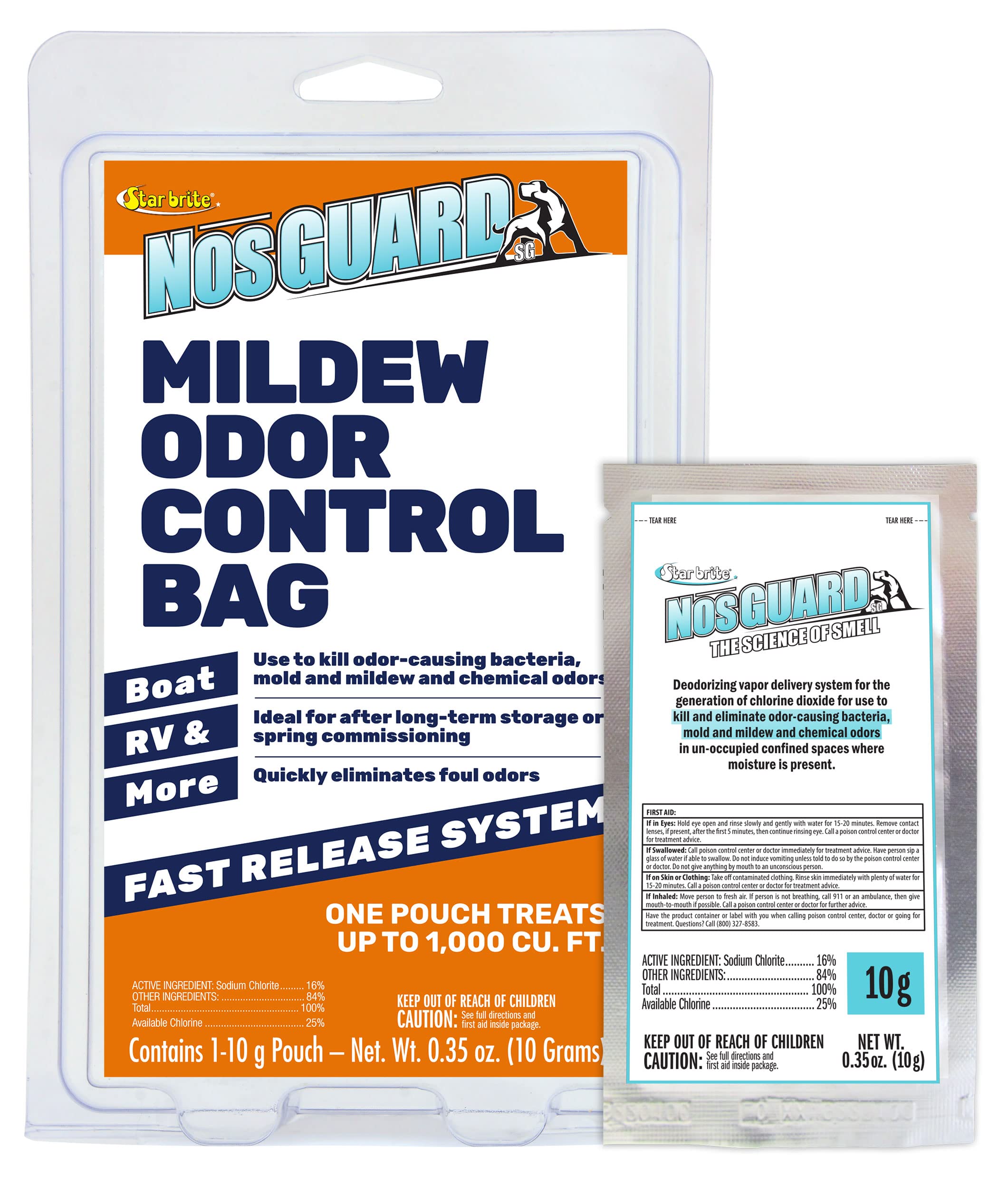 Star Brite Mildew Odor Control - Fast Release System - Ideal For Boat, Rv, Auto & Cabins Coming Out Of Storage - Permanently Rem