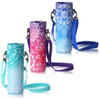 Chengu 3 Pack 25 Oz Neoprene Water Bottle Carrier Bag With Adjustable Shoulder Strap Water Bottle Holders For Adults Sports Gym