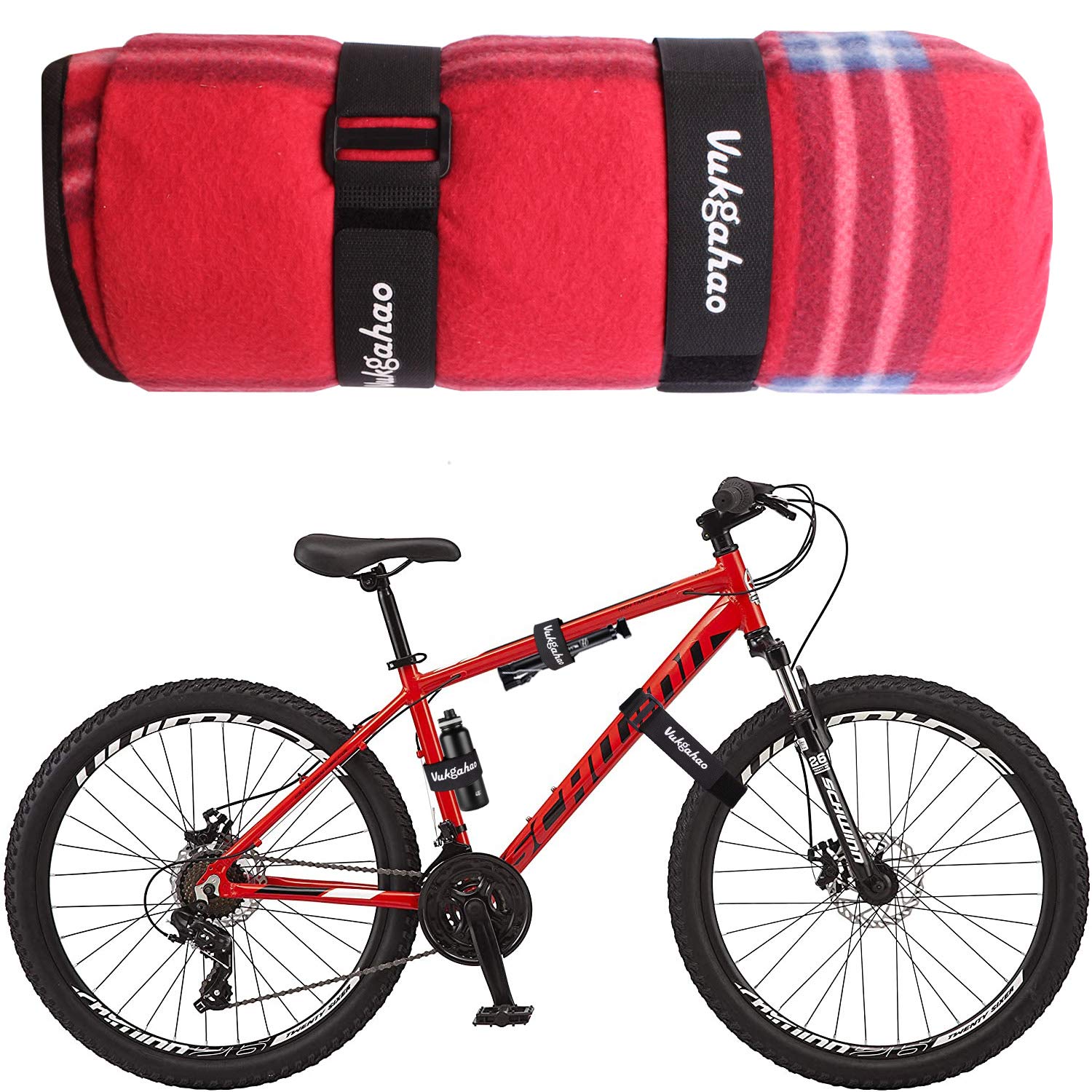 Vukgahao Bike Wheel Stabilizer Heavy Duty Versatile Hook & Loop Securing Straps Tie Downs Fastening Stabilizer Straps Reusable B