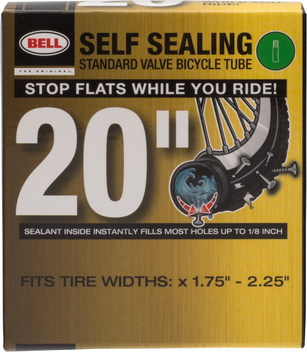 BELL Self Sealing Inner Tube, Black, 20-Inch