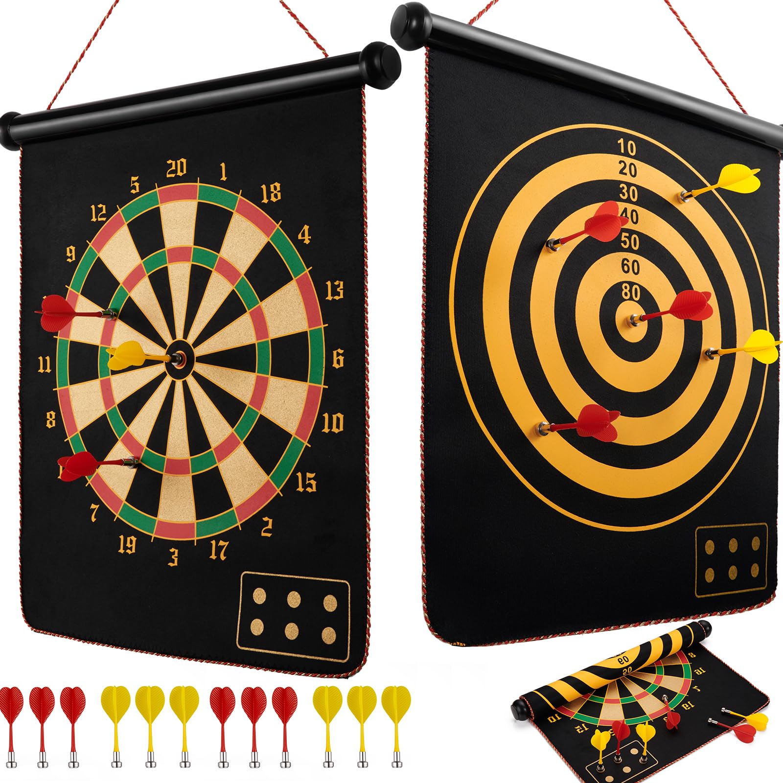 Magnetic Dart Board For Kids With Magnetic Darts 12Pcs, Stocking Stuffers For Kids Boys Toys Age 8-12, 6-8 5 6 7 8 9 10 11 12 13