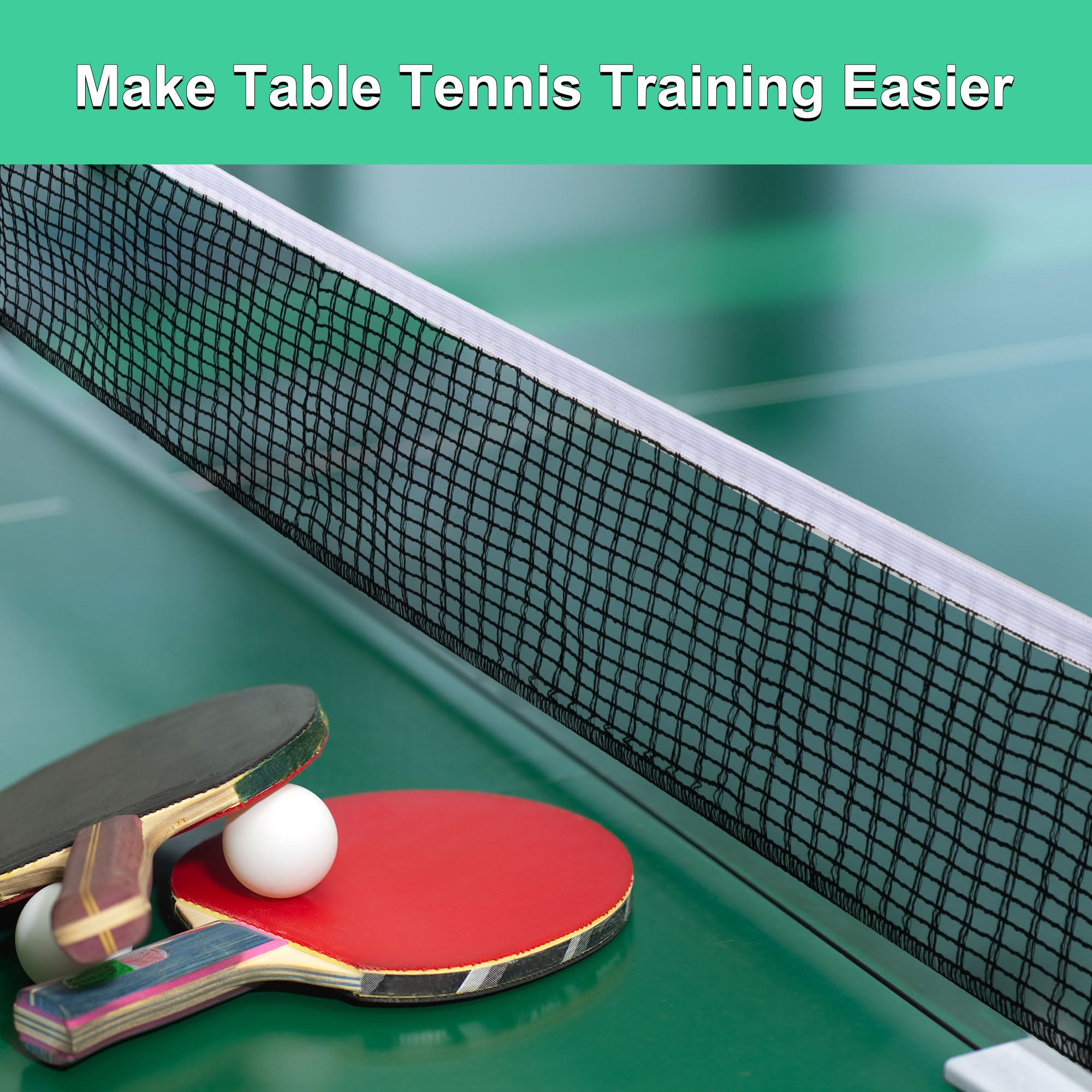Uxcell Retractable Ping Pong Net For Any Table, Portable Table Tennis Net Replacement, Folding 68'' Nylon String Tension Ping Po