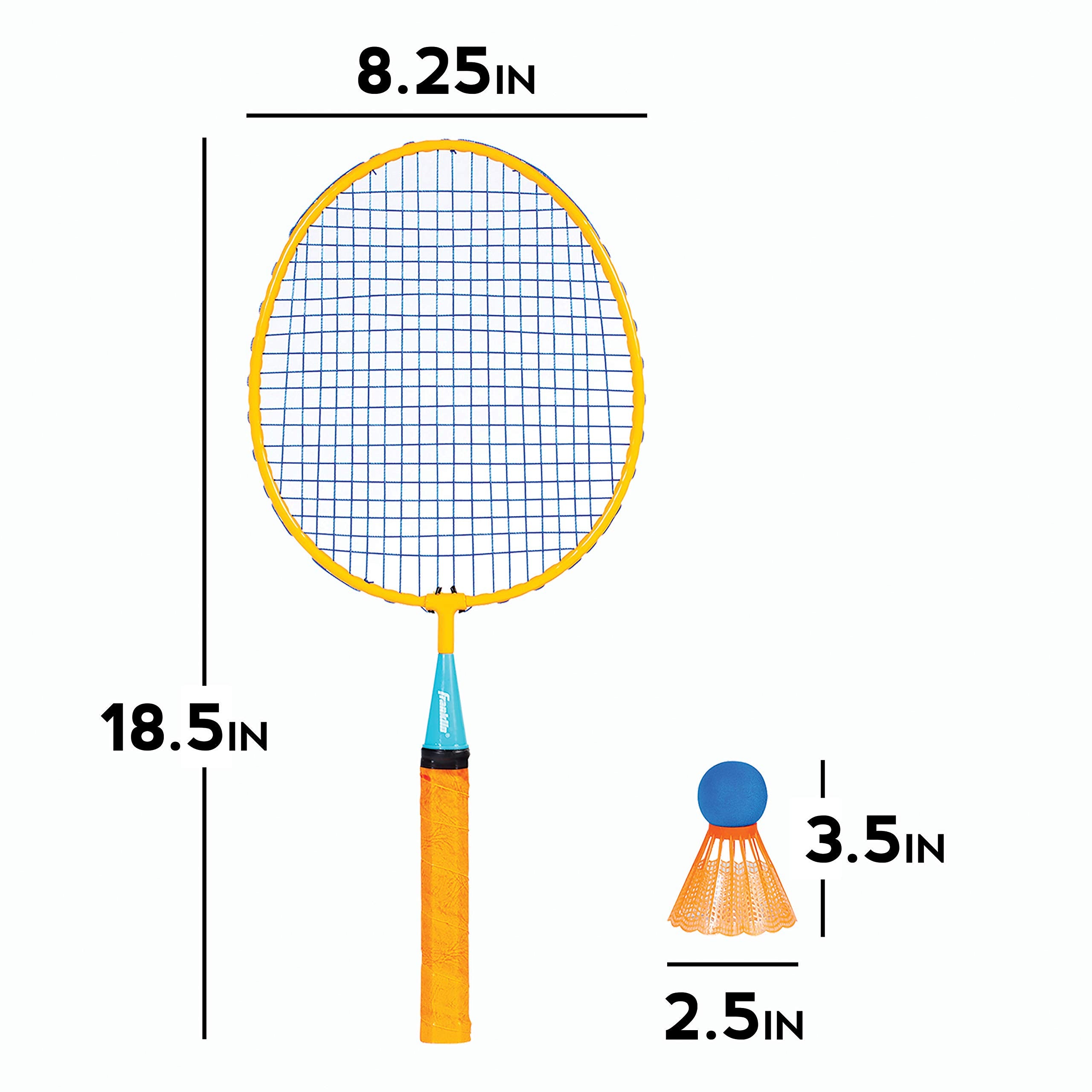 Franklin Sports Badminton Racket Set - Smashminton, Oversize - 2 Player Backyard Youth Set With Birdies For Kids