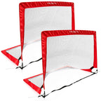 Powernet Popup Soccer Goals Portable Net | 2 Goals With Carrying Bag | Durable Lightweight Frame | Quick Setup Easy Folding Stor