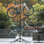Rockbros 2 Bicycle Vertical Trailer Rack Indoor Bike Rack Gravity Wall Vertical Bike Stand Adjustable 68.11-110.2In For Road, Mt