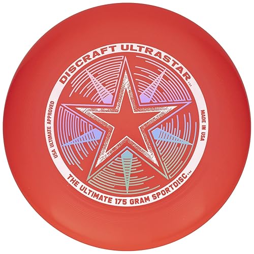 Discraft 175 Gram Ultra Star Sport Disc 175G Ultra Star Sport Disc, Bright Red