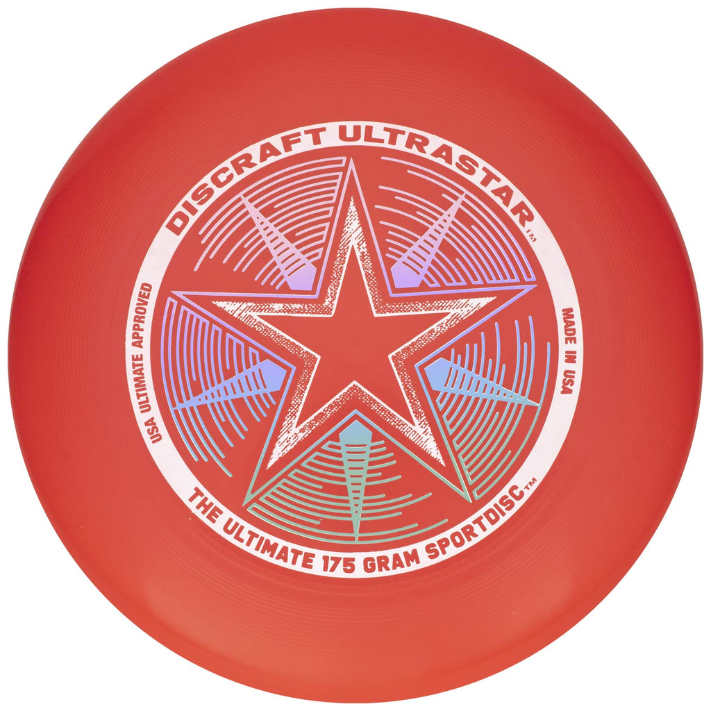 Discraft 175 Gram Ultra Star Sport Disc 175G Ultra Star Sport Disc, Bright Red