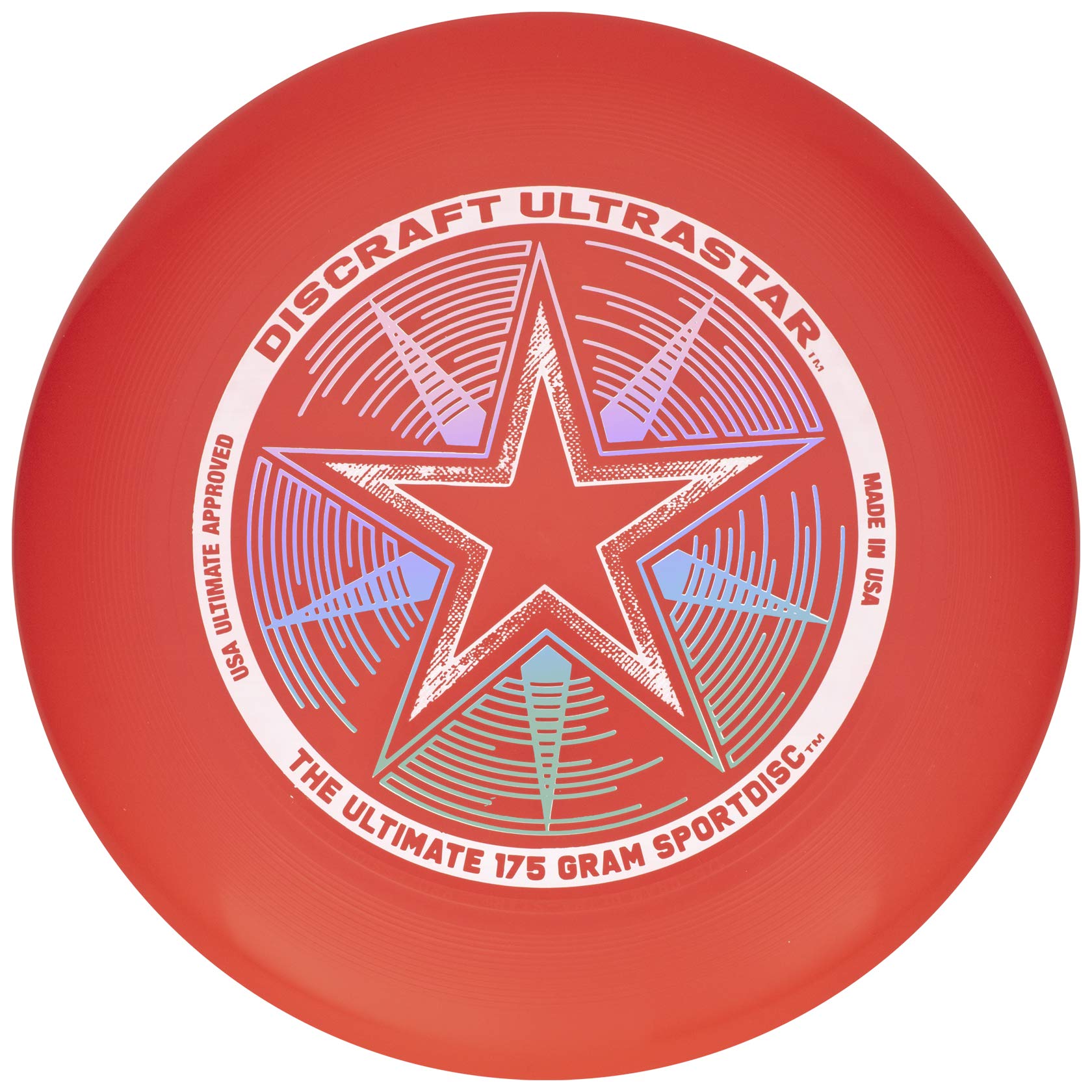 Discraft 175 Gram Ultra Star Sport Disc 175G Ultra Star Sport Disc, Bright Red