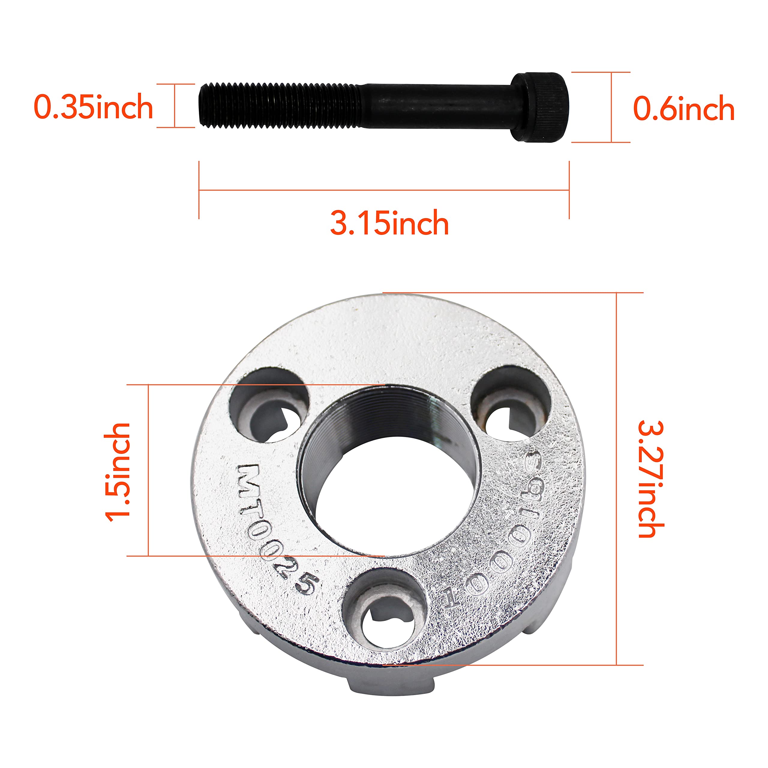 Salangid Lifting Adapter Mt0025 Compatible With Yamaha 5.3 V8, 4.2 V6, F200B, F115B, F425, Mt0022 And Non-Verado Mercury (1.5''