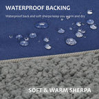 Tirrinia Outdoors Waterproof Throw Blanket, 51X 59 Sherpa Fleece Stadium Windproof Mat Boat, Traveling, Camping, Hiking, Footbal