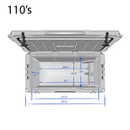Frosted Frog Gray 110 Quart Ice Chest Heavy Duty High Performance Roto-Molded Commercial Grade Insulated Cooler With Wheels