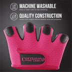 Contraband Pink Label 5537 Womens Micro Weight Lifting Gloves W/ Grip-Lock Silicone Padding (Pair) - Minimalist Half Gloves - Ap