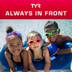 Tyr Swimple Kids' Tie Dye Non Mirror Swim Goggles, Clear/Purple/Teal, One Size