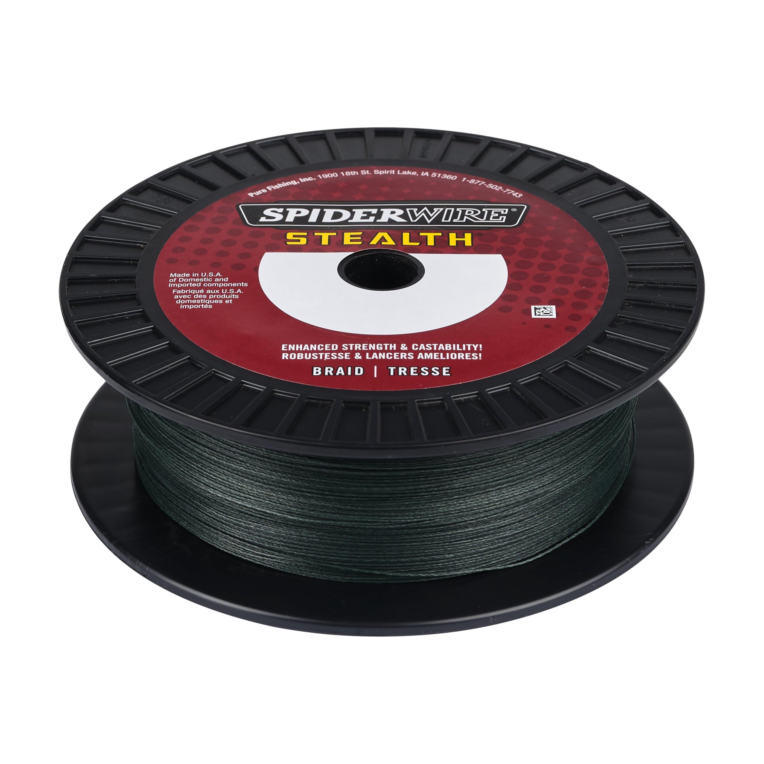 Spiderwire Stealth Superline, Moss Green, 65Lb | 29.4Kg, 500Yd | 457M Braided Fishing Line, Suitable For Freshwater And Saltwate