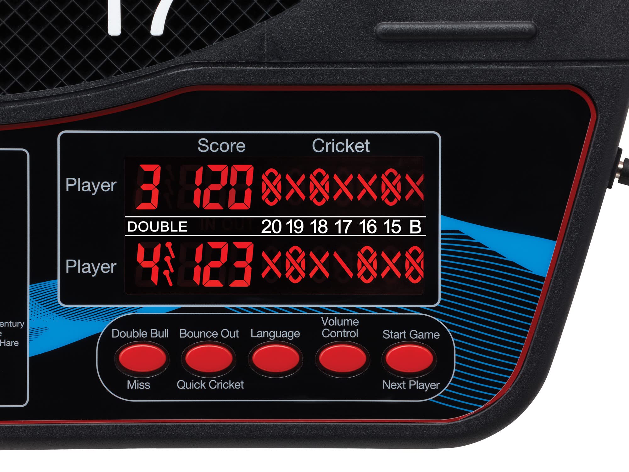 Viper Orion Electronic Dartboard, Two Large Scoreboards, Dual Color Lcd Cricket Displays, Voice Scoring, Red Black And Silver Se