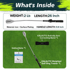 KALAUTO Weighted Golf Swing Trainer & Grip Trainer,Golf Swing Training Aid,Golf Grip Trainer for Indoor Practice,Warm-up,Stretch