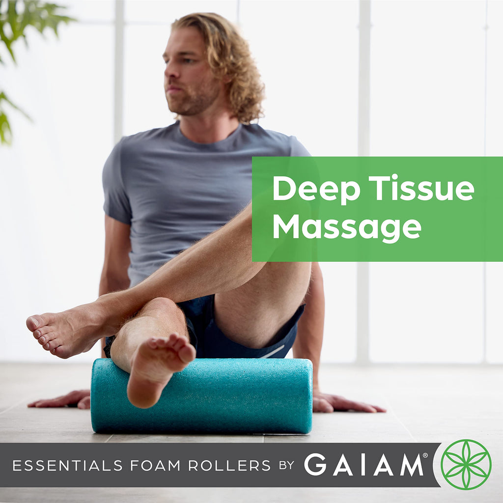 Gaiam Essentials High-Density Foam Roller 18 Teal