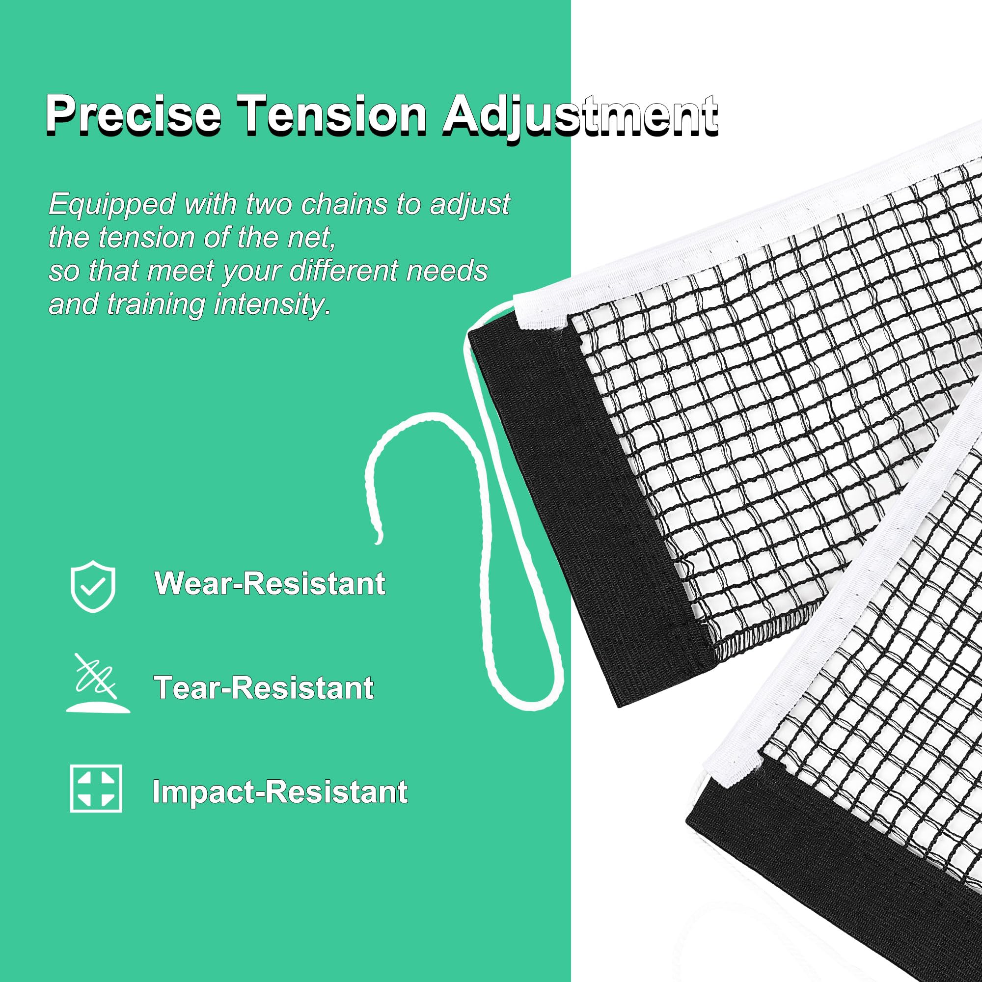 Uxcell Retractable Ping Pong Net For Any Table, Portable Table Tennis Net Replacement, Folding 68'' Nylon String Tension Ping Po