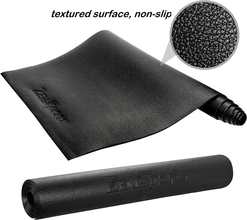 Zeny Exercise Equipment Mat Treadmill Mat 8X3 Ft Floor Mat High Density Fitness Gym Mat For Indoor Bike Cycling Mat,Jump Rope Ma