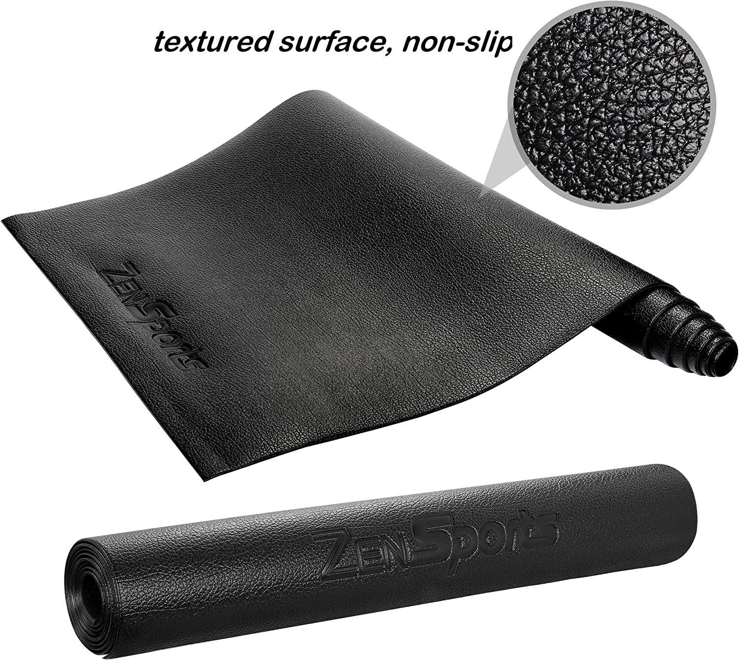 Zeny Exercise Equipment Mat Treadmill Mat 8X3 Ft Floor Mat High Density Fitness Gym Mat For Indoor Bike Cycling Mat,Jump Rope Ma