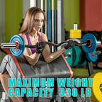 Ez Bar Curl Barbell 4Ft-22Lb 330Lbs Capacity Olympic Bearing Barbell (330Lb-Black)
