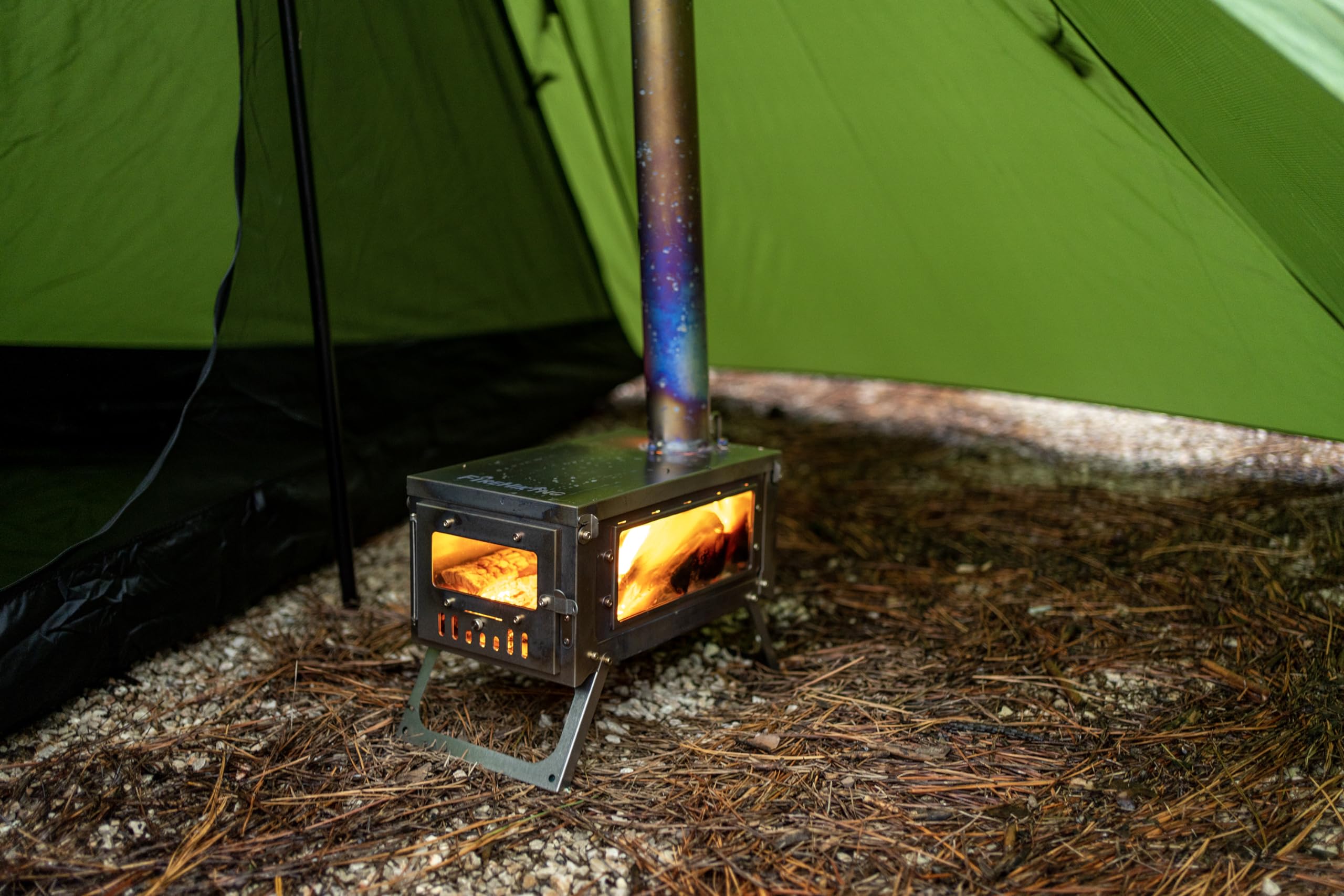Firehiking Portable Titanium Tent Stove Pipe Diy Folding Chimney For Outdoor Camping 6.6 Ft