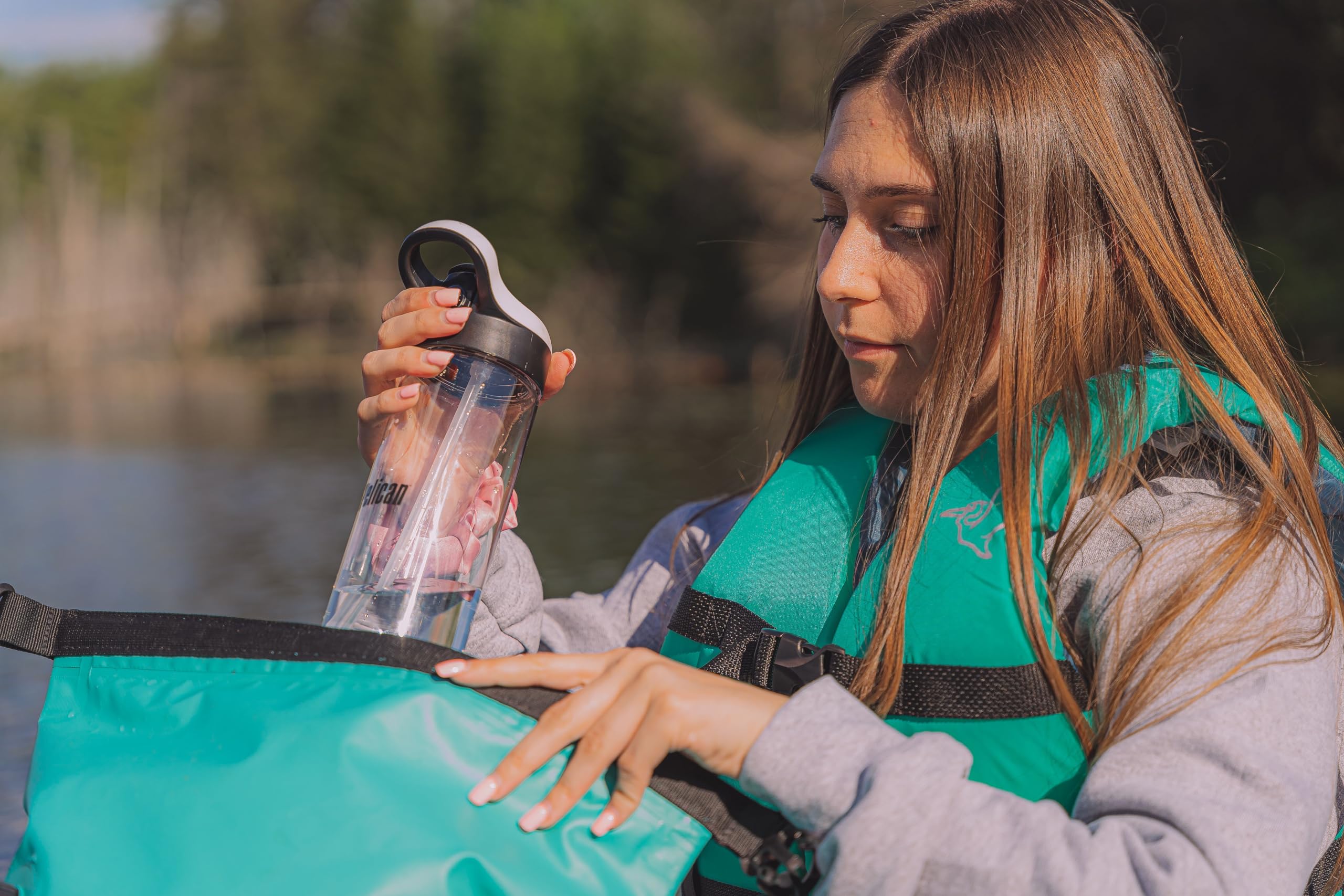Pelican - Exocool Cooler Dry Bag - Collapsible Portable Soft Sided Roll - Insulated Waterproof Leak Proof For Kayaking, Hiking,