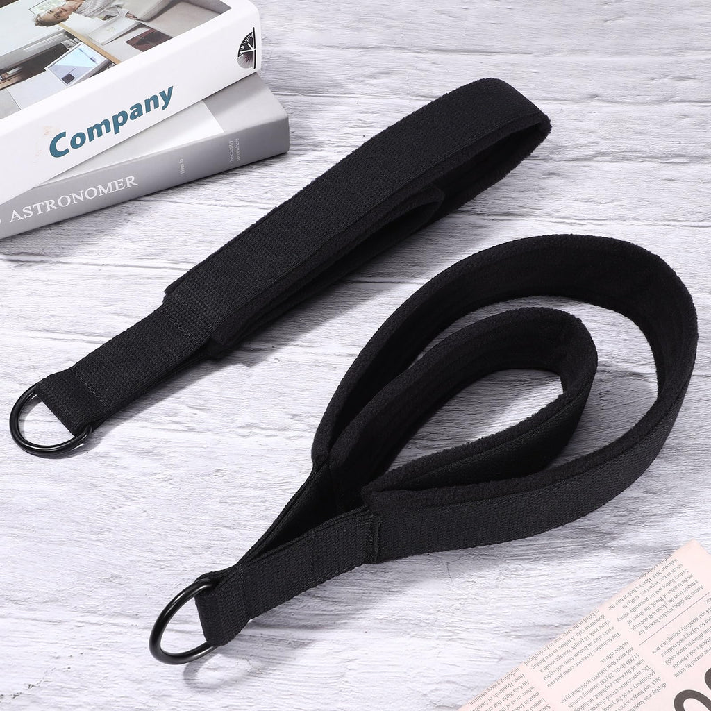 Tobwolf 2Pcs Pilates Double Loop Straps For Reformer, Feet Fitness Equipment Straps, Double Padded D-Ring Loops, Yoga Double Loo