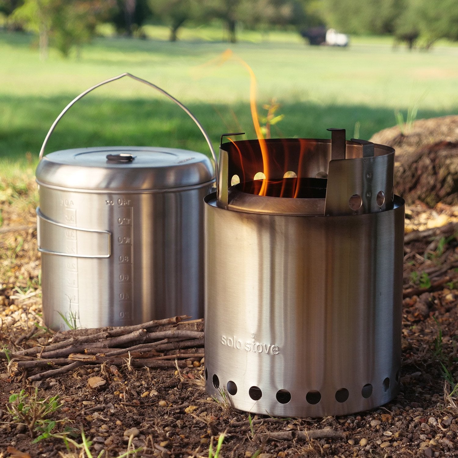 Solo Stove Pot 4000 Stainless Steel Camping Pot For Outdoor Campfire Great Cookware Equipment For Backpacking Kitchen Bushcraft