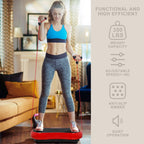 Super Deal Pro Vibration Plate Exercise Machine - Whole Body Workout Vibration Fitness Platform Fit Massage Workout Trainer W/Lo