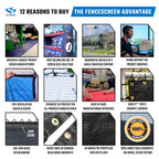 Fencescreen Fence Privacy Screen - Extreme 98% Blockage Temporary Windscreen Fence Cover (6Ft X 50Ft, Black)