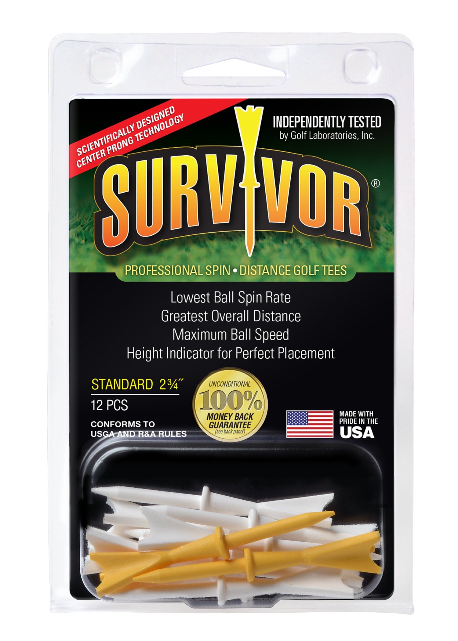 Greenkeepers Survivor Golf Standard Tee, 2 3/4''