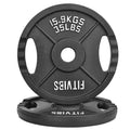 Fitvids 2 Inch Olympic Weight Plates, 2x 35 LB Plates for Home Gym Strength Training, Double-grip Design