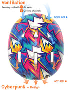 Toddler Bike Helmet,Adjustable Kids Helmets From Infant/Toddler/Baby To Children Girls And Boys, Age 1-3/2-4 Years Old (Cyberpun